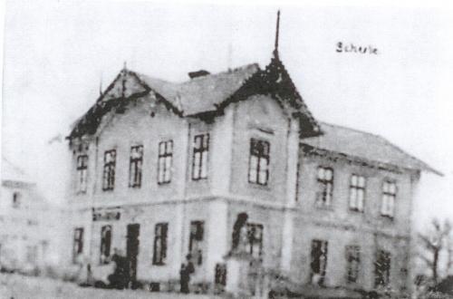Budova OÚ a&nbsp;MŠ v&nbsp;19.století