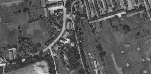 Snímek obce z&nbsp;roku 1956